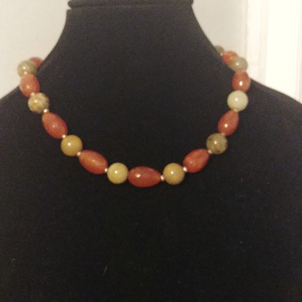 Handcrafted Red and Yellow Bead Necklace - Women Jewelry